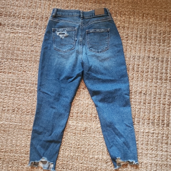 American Eagle Outfitters Blue Skinny Jeans with Vintage Distressing - Picture 4 of 4